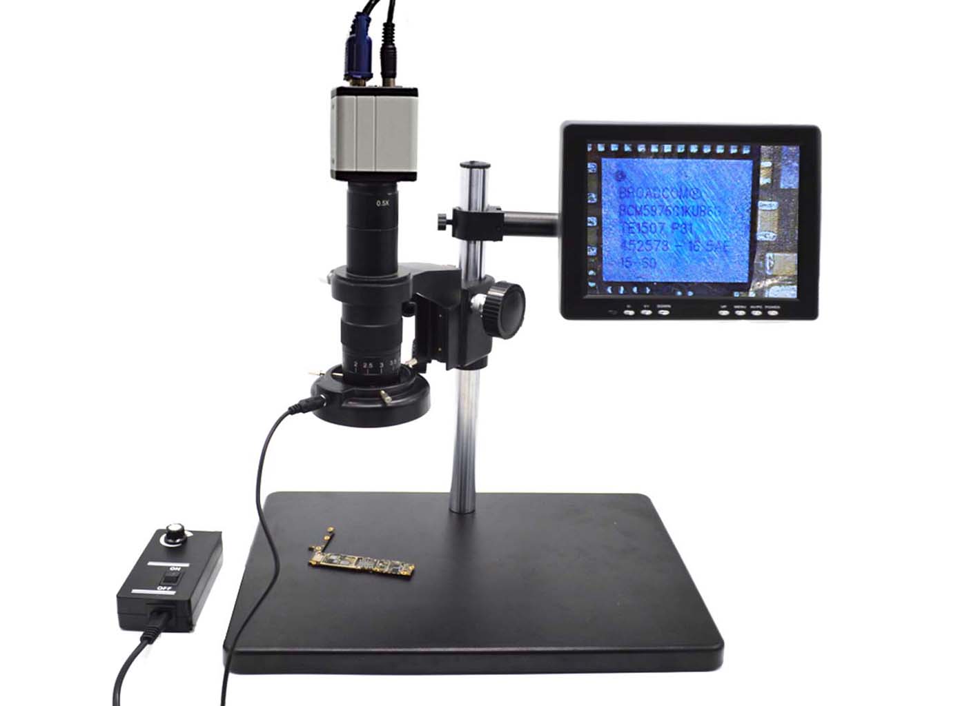 Видеомикроскоп с 8" экраном и регулируемой диодной подсветкой