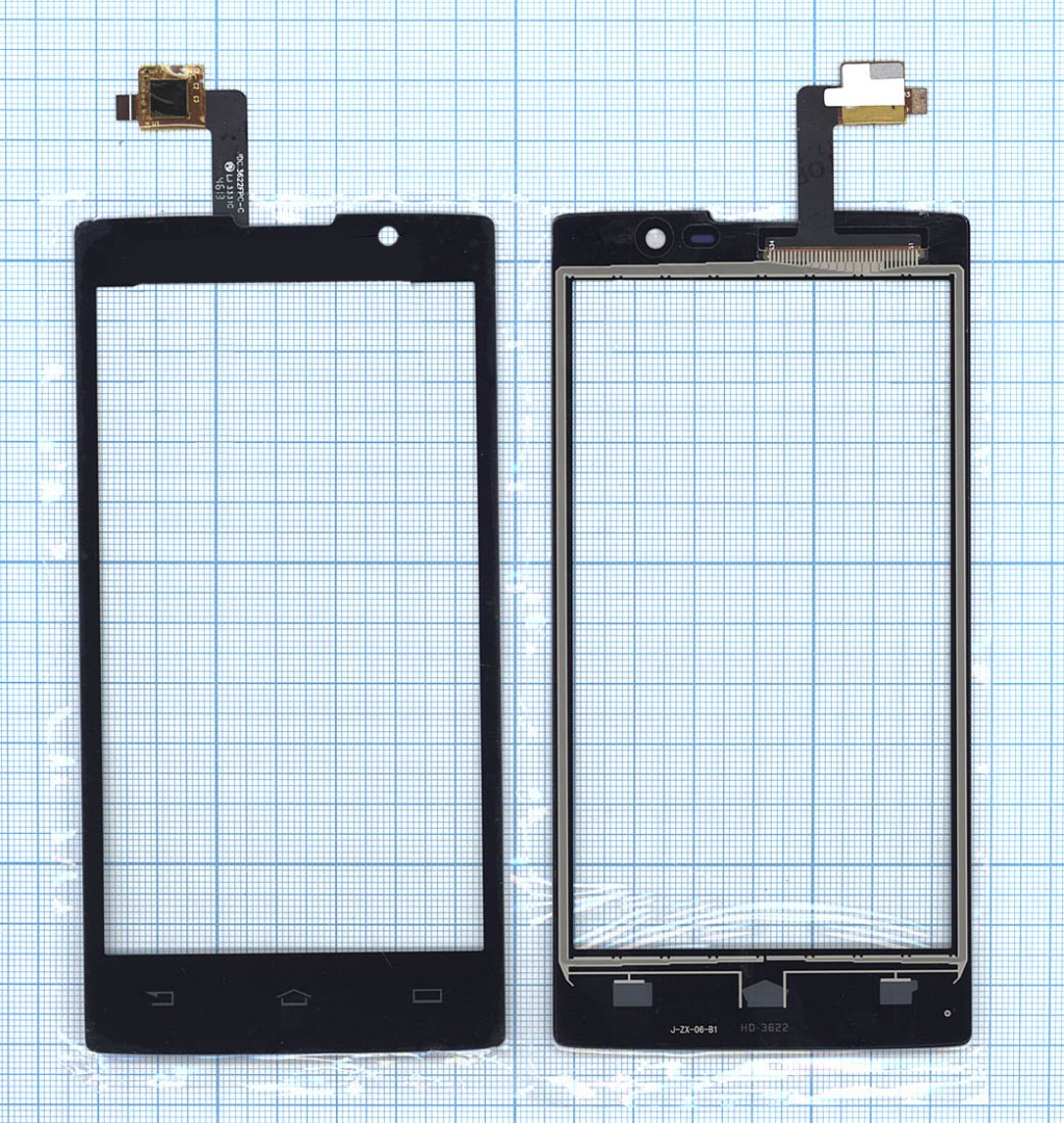 Сенсорное стекло (тачскрин) для Philips Xenium W3500 черное