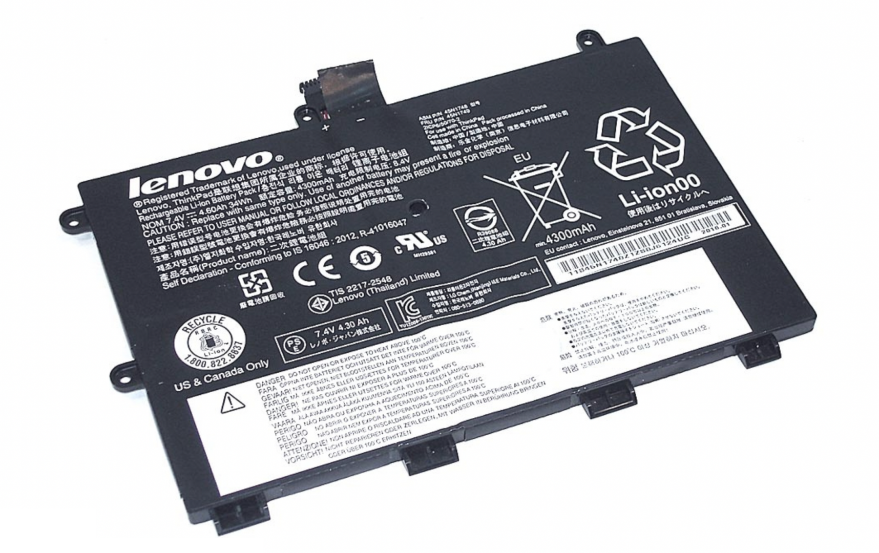 Аккумулятор Lenovo Thinkpad Yoga 11e 3-е поколение 7.4V, 34Wh, Original