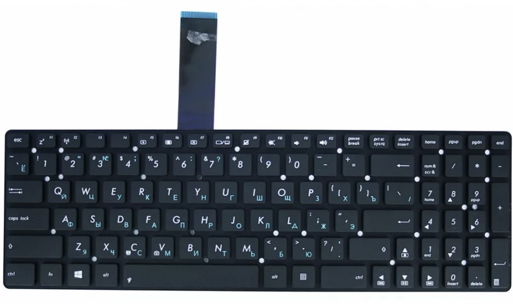 Клавиатура ASUS k75VM чёрная, без рамки, OEM