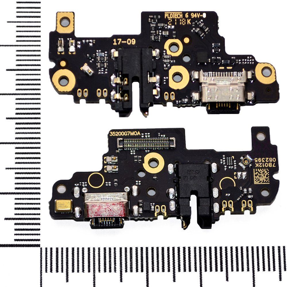 Шлейф Xiaomi Redmi Note 8 Pro + разъем зарядки + разъем гарнитуры + микрофон orig Factory