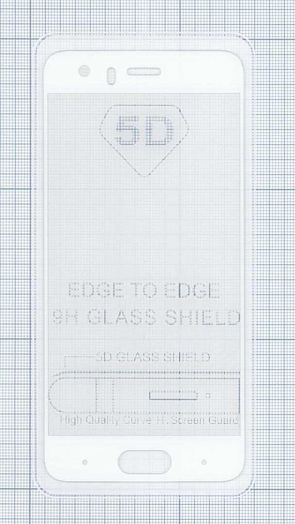 Защитное стекло "Полное покрытие" для Huawei Honor 9 белое