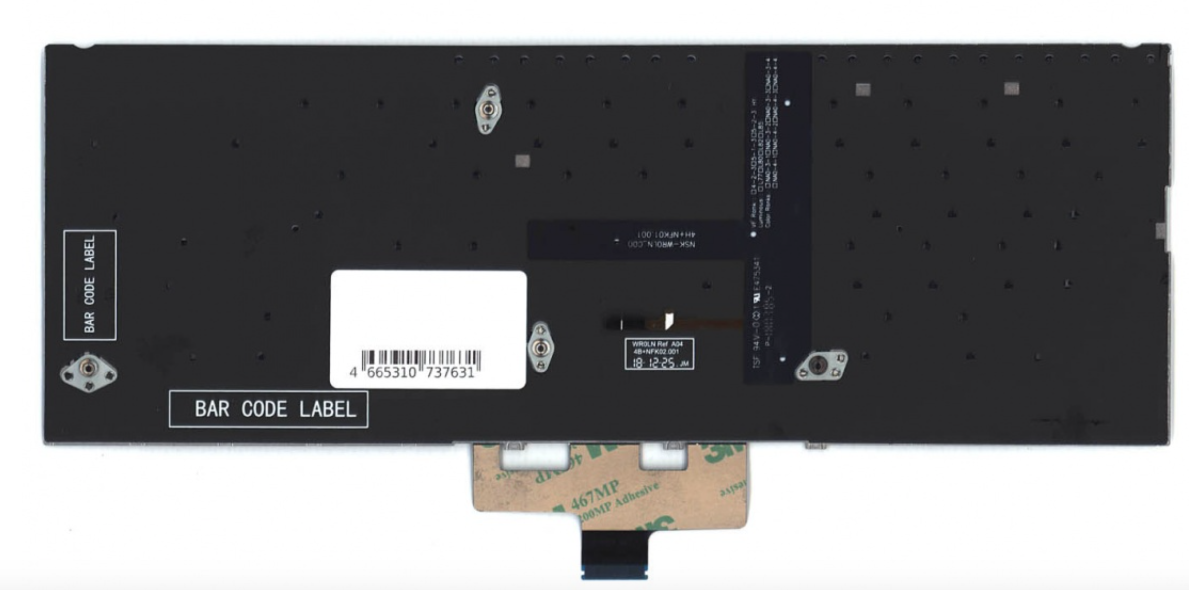 Клавиатура Asus ZenBook 14 UX434FL серебристая, с подсветкой, OEM