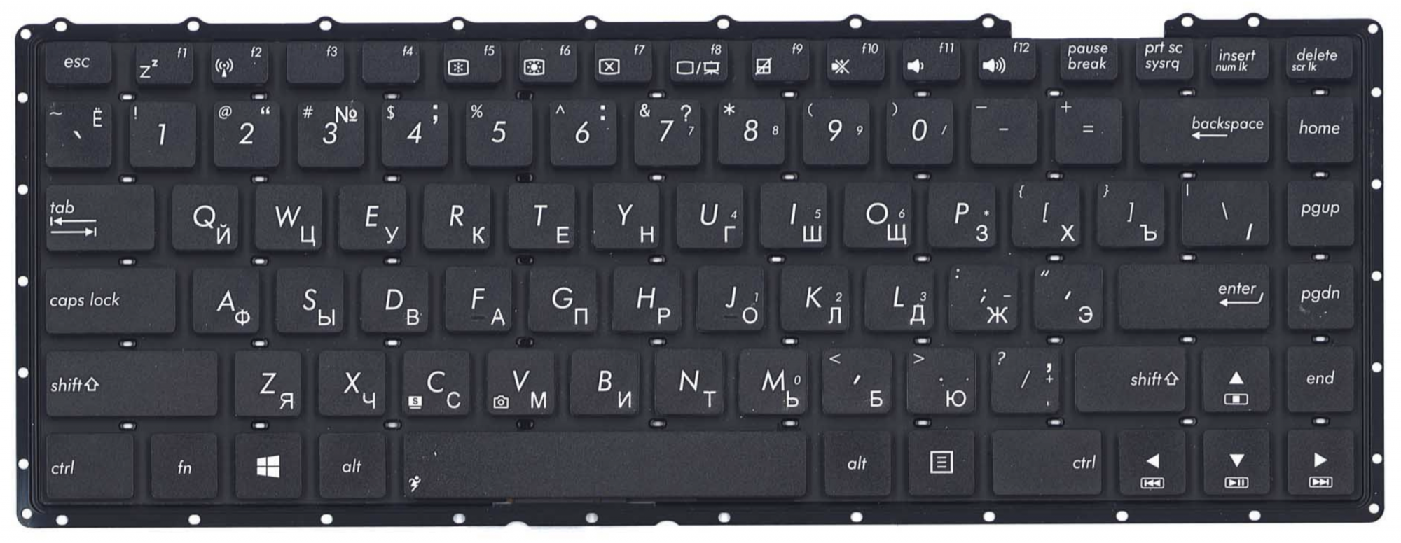 Клавиатура ASUS X451C чёрная, OEM