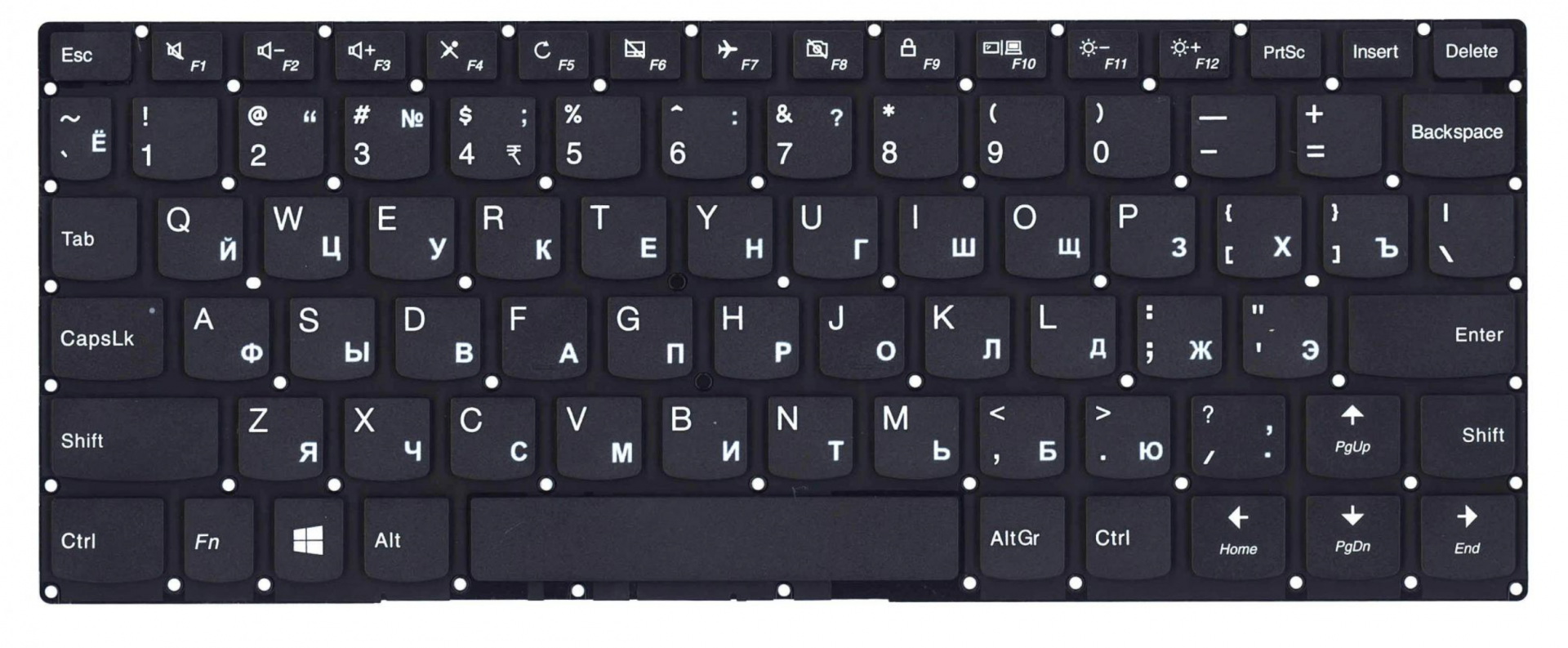 Клавиатура Lenovo Yoga 710-11IKB (80V6) с подсветкой, OEM