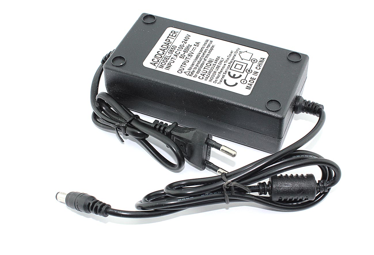 Блок питания (сетевой адаптер) 6V 5A 5.5x2.5