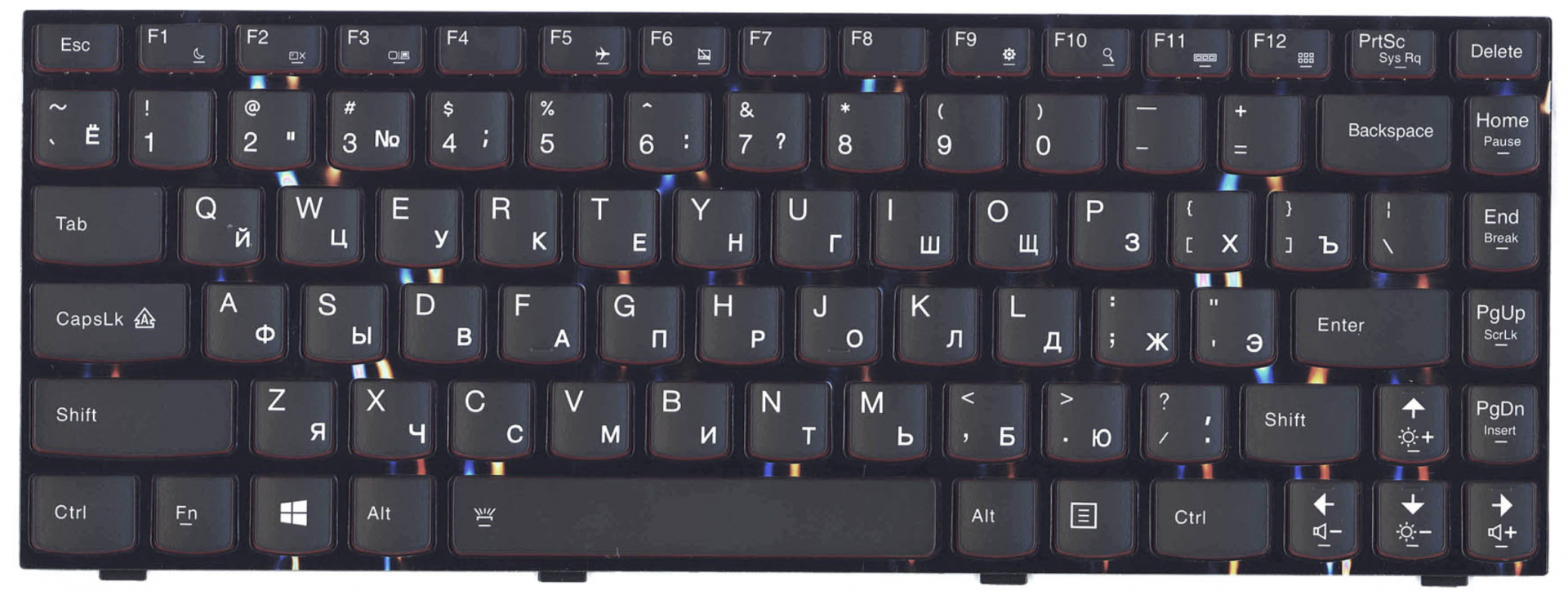 Клавиатура Lenovo IdeaPad Y410P с подсветкой, OEM