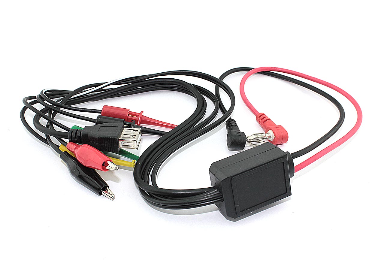 Универсальный провод для лабораторных блоков питания с крокодилами, зажимами и USB