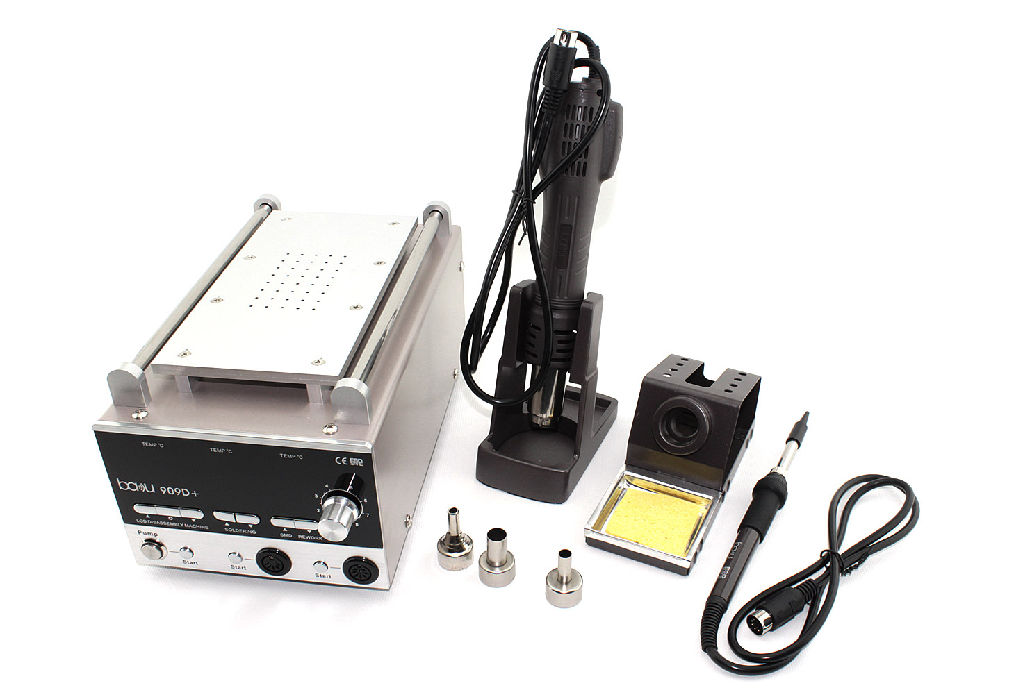 Паяльная станция 3 в 1 Baku BA 909D+ со встроенным сепаратором