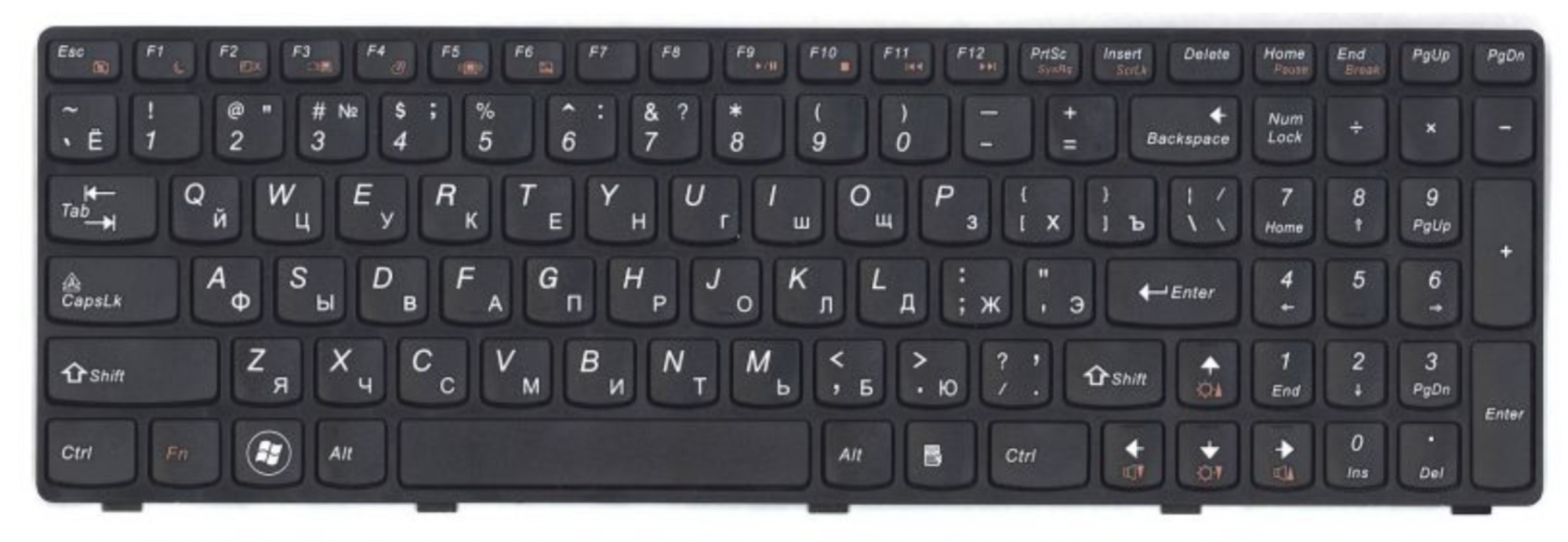 Клавиатура Lenovo IdeaPad Z580 OEM