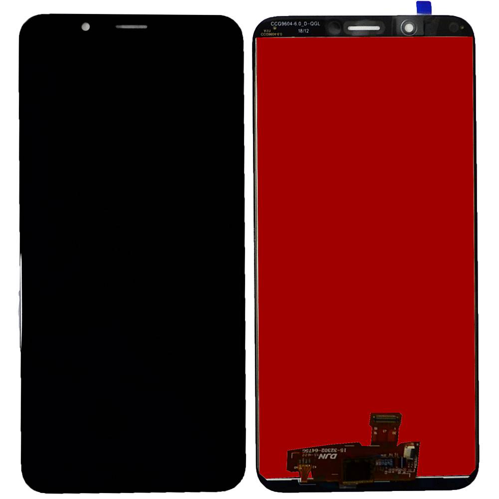 Дисплей Honor 7C Pro/Huawei Y7 Prime 2018 + тачскрин черный (матрица orig)/логотип Huawei/