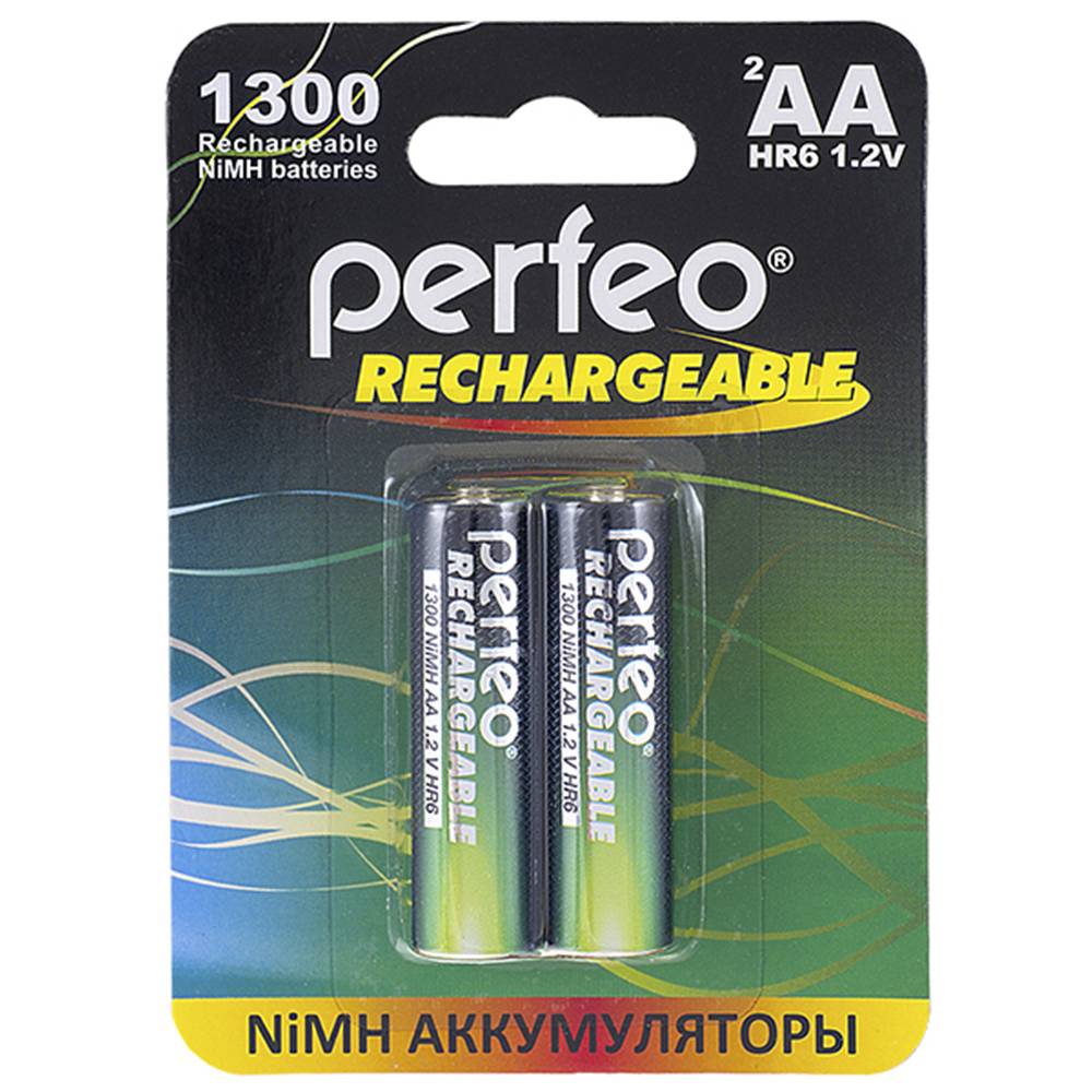 Аккумулятор перезаряжаемый PERFEO AA HR6 1300mAh (блистер/2шт)