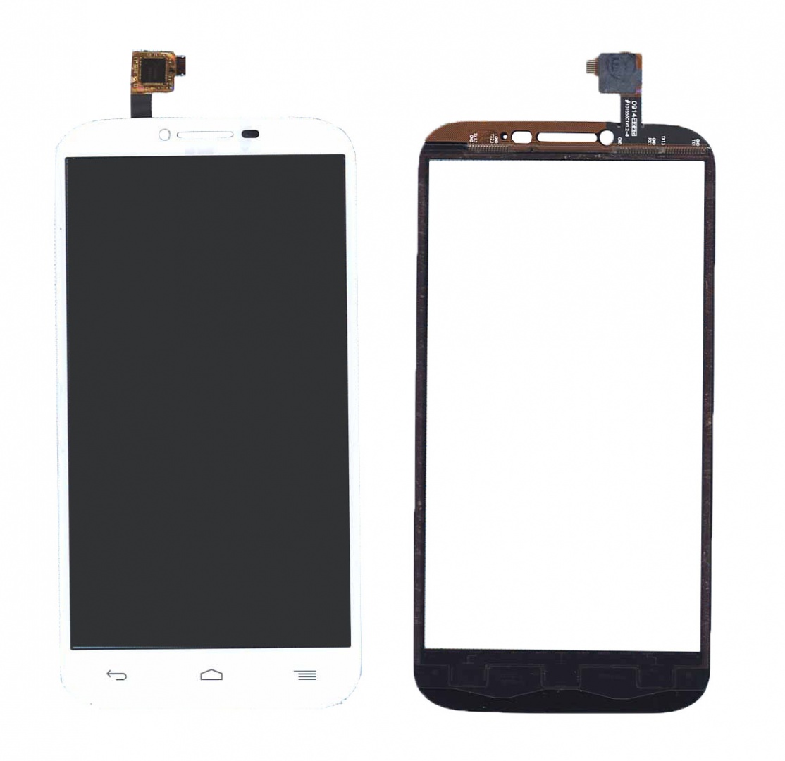 Сенсорное стекло (тачскрин) для Alcatel One Touch Pop C9 7047D белое