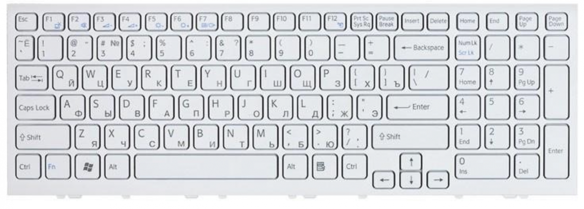 Клавиатура Sony VAIO VPCEH1M9E/B OEM