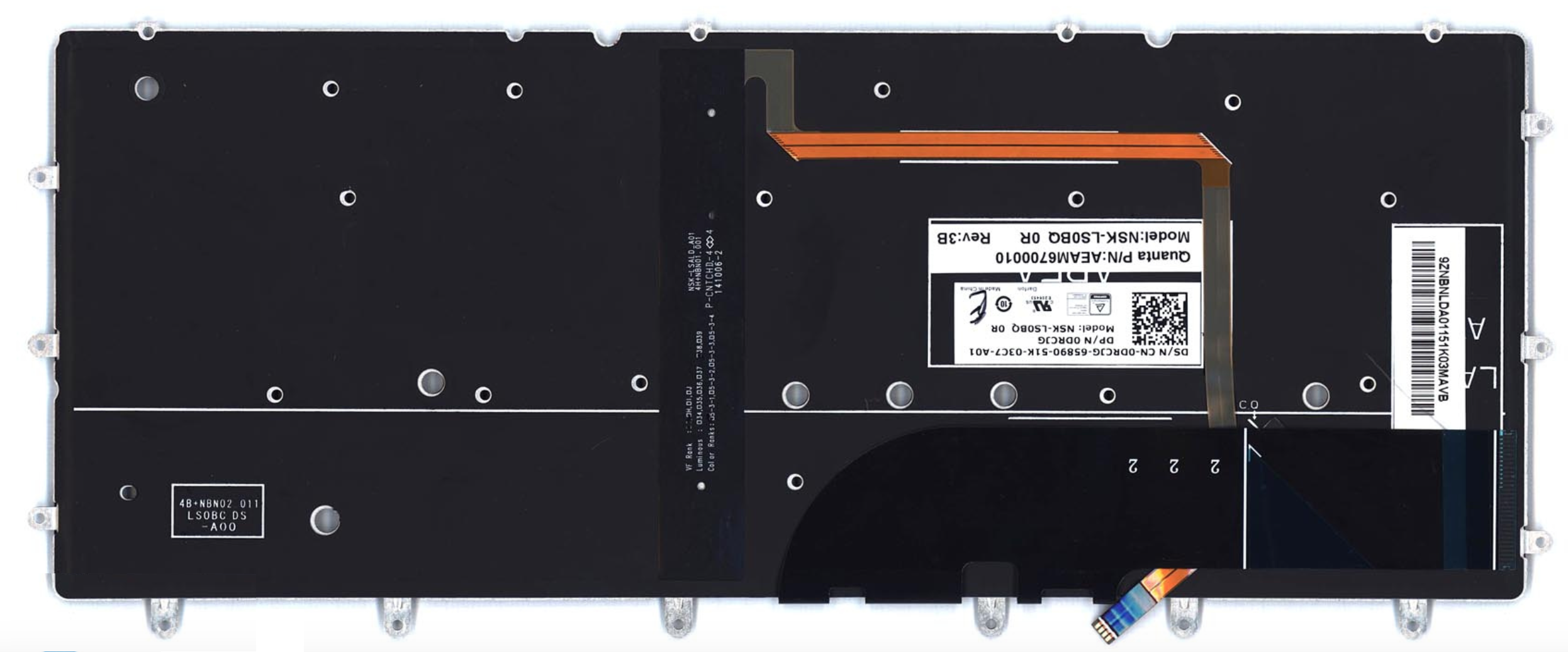 Клавиатура DELL Precision 5530, 5530-2615 с подсветкой, OEM