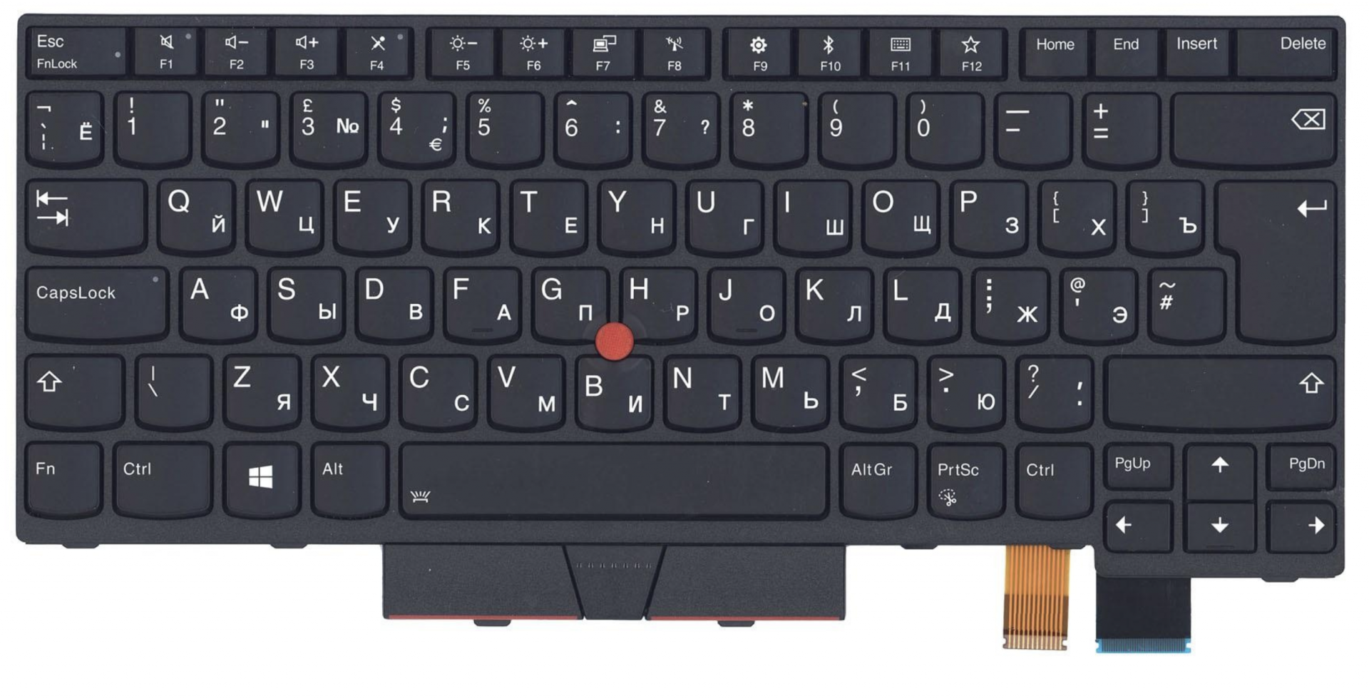 Клавиатура Lenovo Thinkpad T480 с подсветкой, OEM