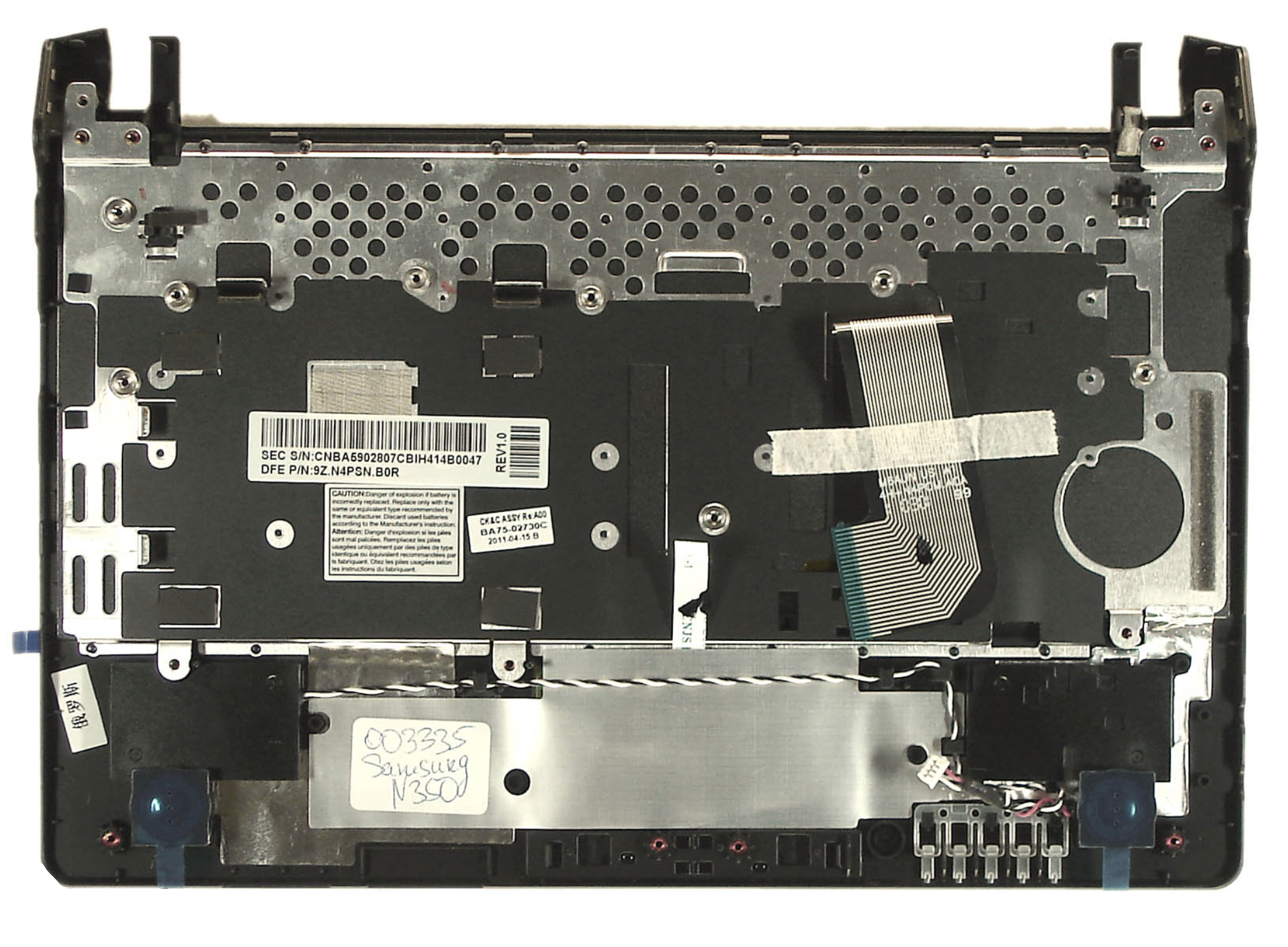 Топкейс в сборе с клавиатурой Samsung N350 OEM