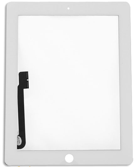 Сенсорное стекло (тачскрин) для iPad 3/4 белое OEM