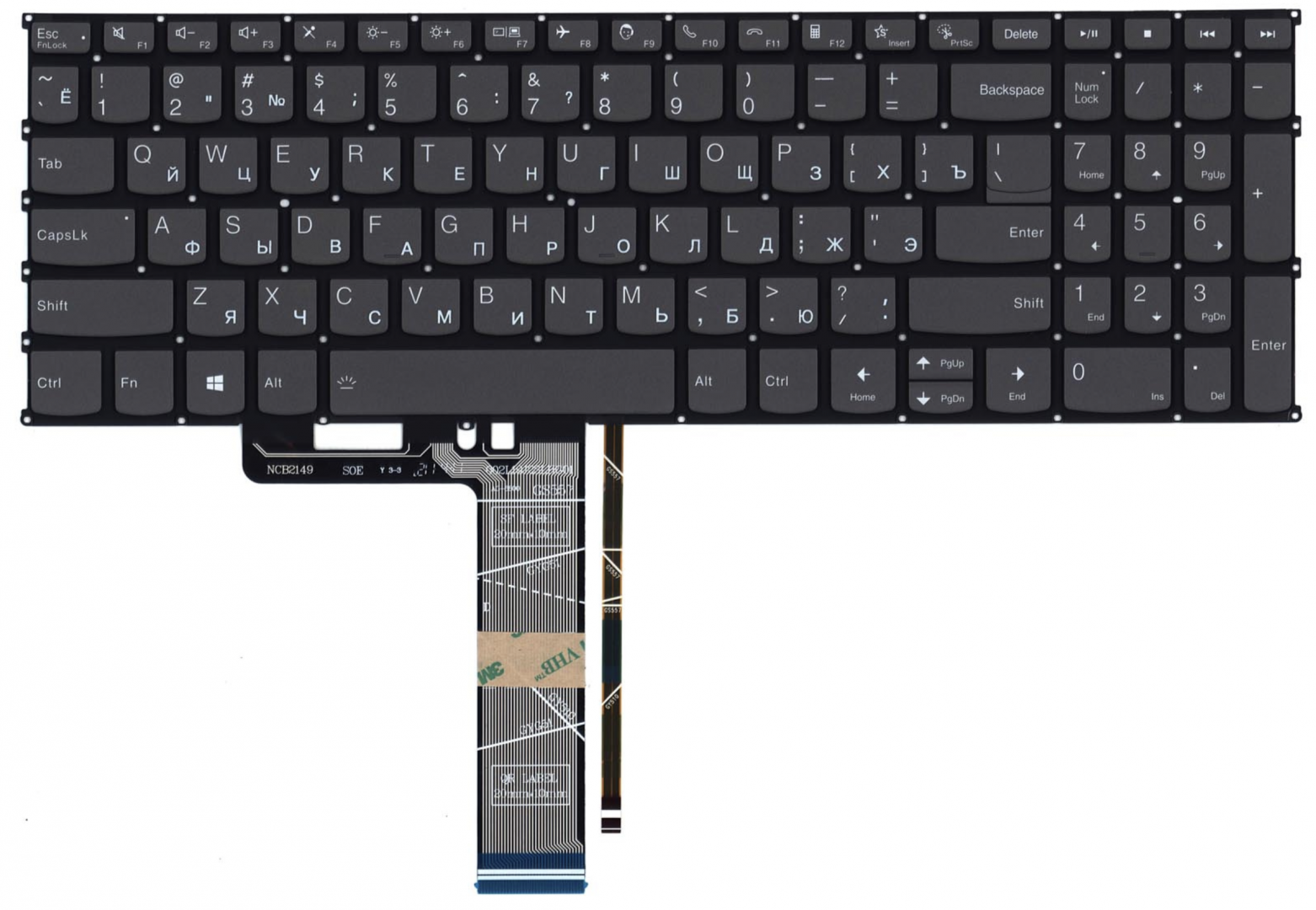 Клавиатура Lenovo ThinkBook 15p IMH с подсветкой, OEM