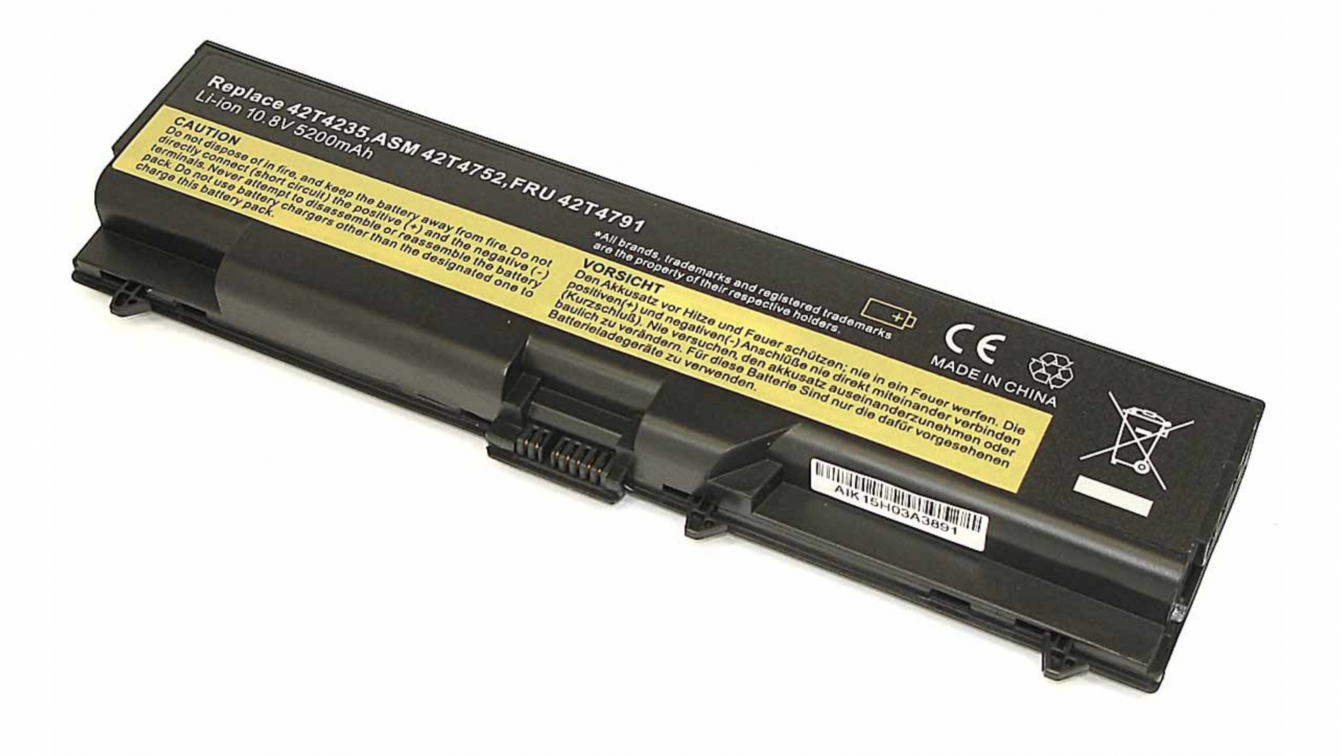 Аккумулятор Lenovo ThinkPad L520 10.8V, 5200mAh, OEM