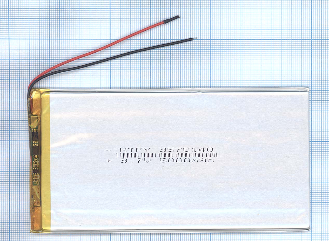 Аккумулятор Li-Pol (батарея) 3.5*70*140мм 2pin 3.7V/5000mAh