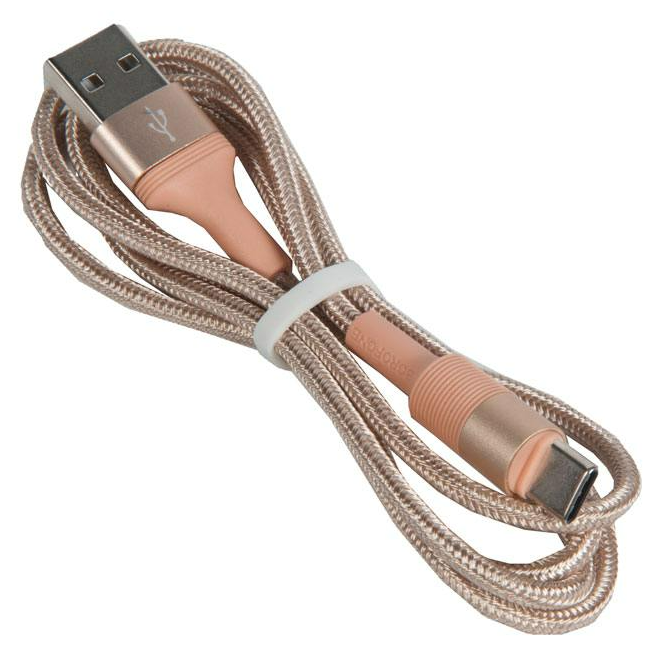 Кабель USB BOROFONE BX21 для Type-C, 3.0А, длина 1м, золотой
