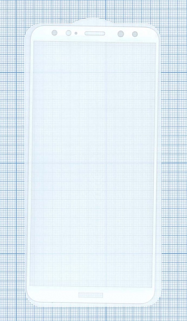 Защитное стекло "Полное покрытие" для Huawei Mate 10 Lite / Huawei G10 белое