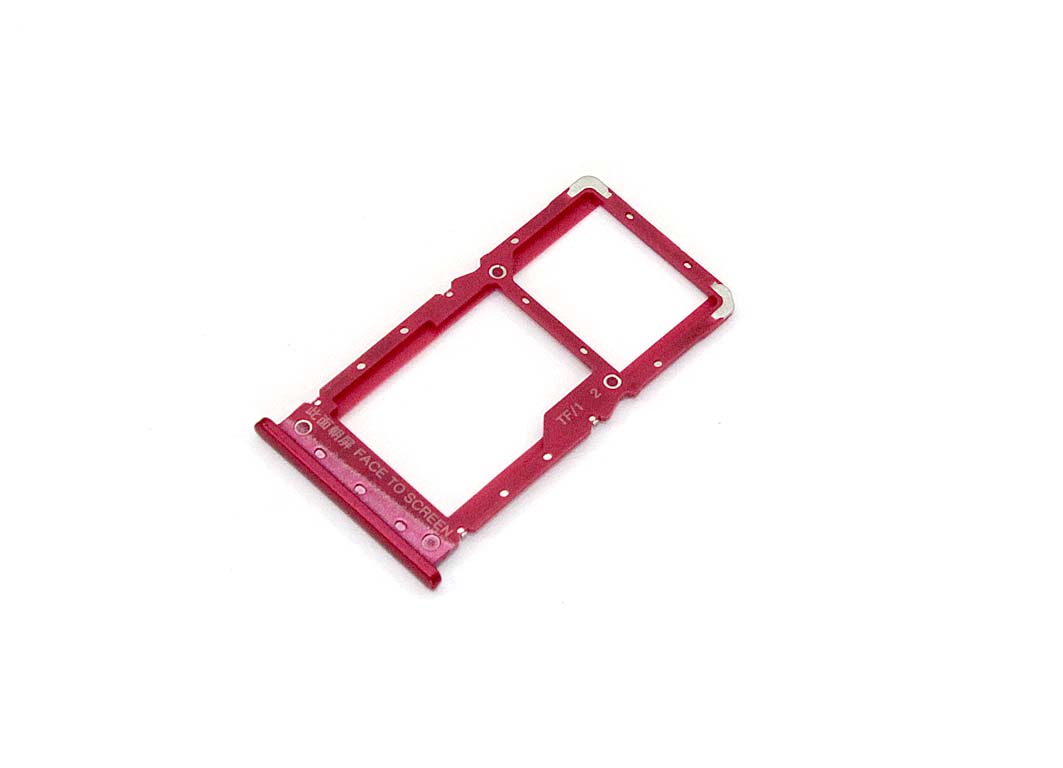Лоток для SIM-карты Xiaomi Redmi Note 6 красный