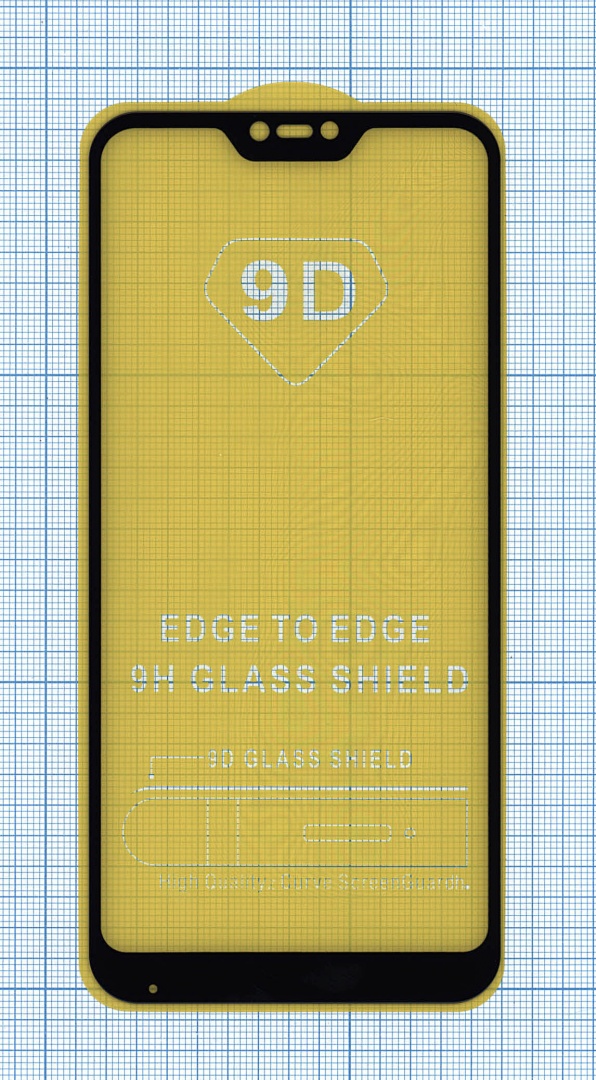 Защитное стекло "Полное покрытие" для Xiaomi Redmi 6 Pro черное