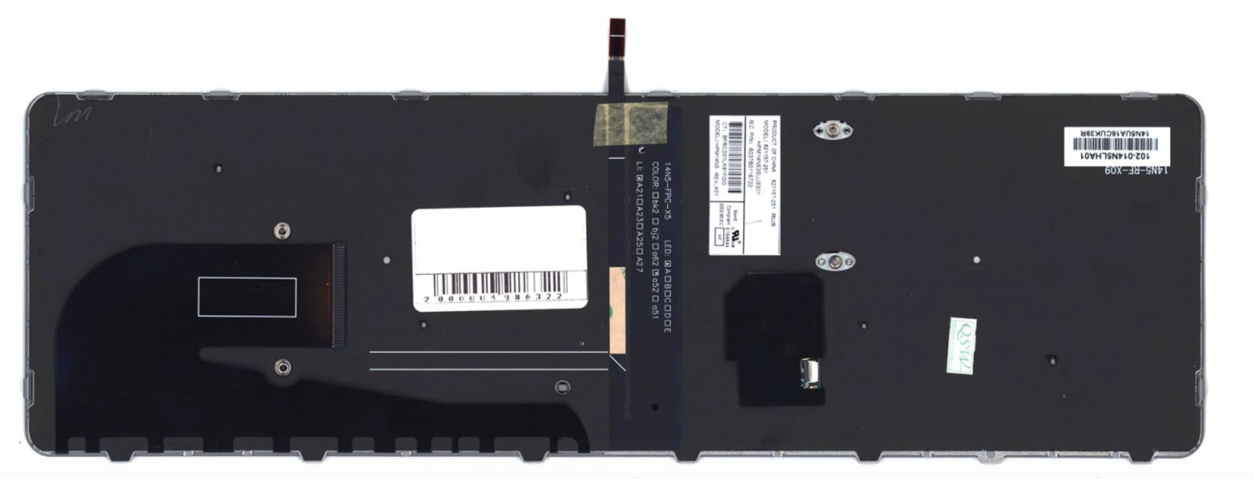 Клавиатура HP ZBook 15u G4 с черной рамкой и подсветкой, OEM