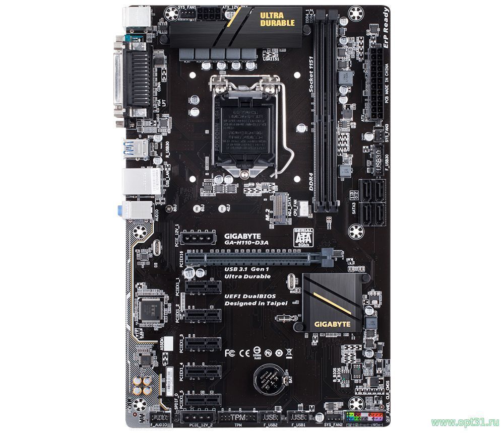 Материнская плата Gigabyte GA-H110-D3 (LGA1151)