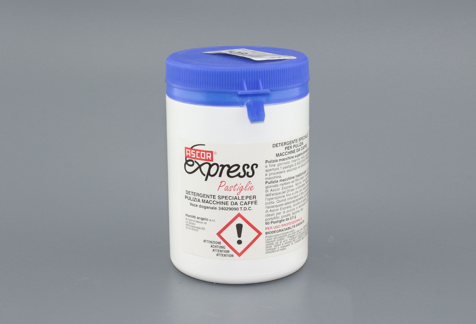 Таблетки для чистки эспрессо-машин ASCOR Express 60 таб. по 2,5 г