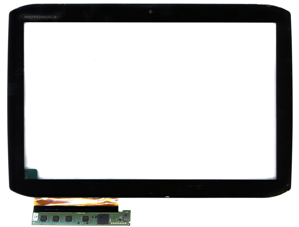 Сенсорное стекло (тачскрин) для Motorola Xoom 2 MZ615 MZ616 черное с рамкой и платой