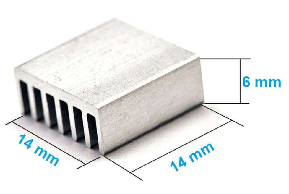 Аллюминиевый радиатор 14x14x6 мм