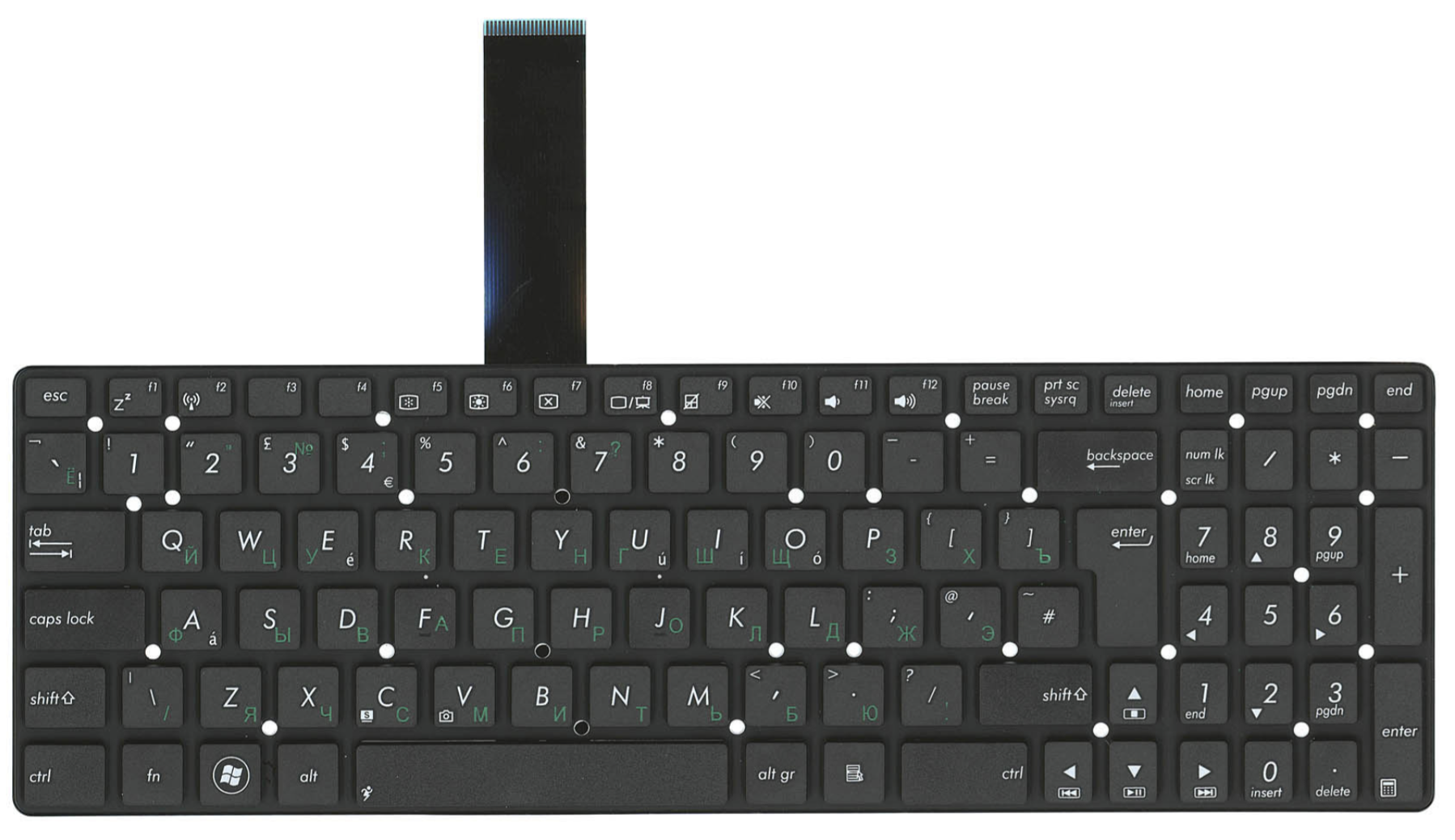 Клавиатура ASUS k75VM вертикальный Enter, OEM