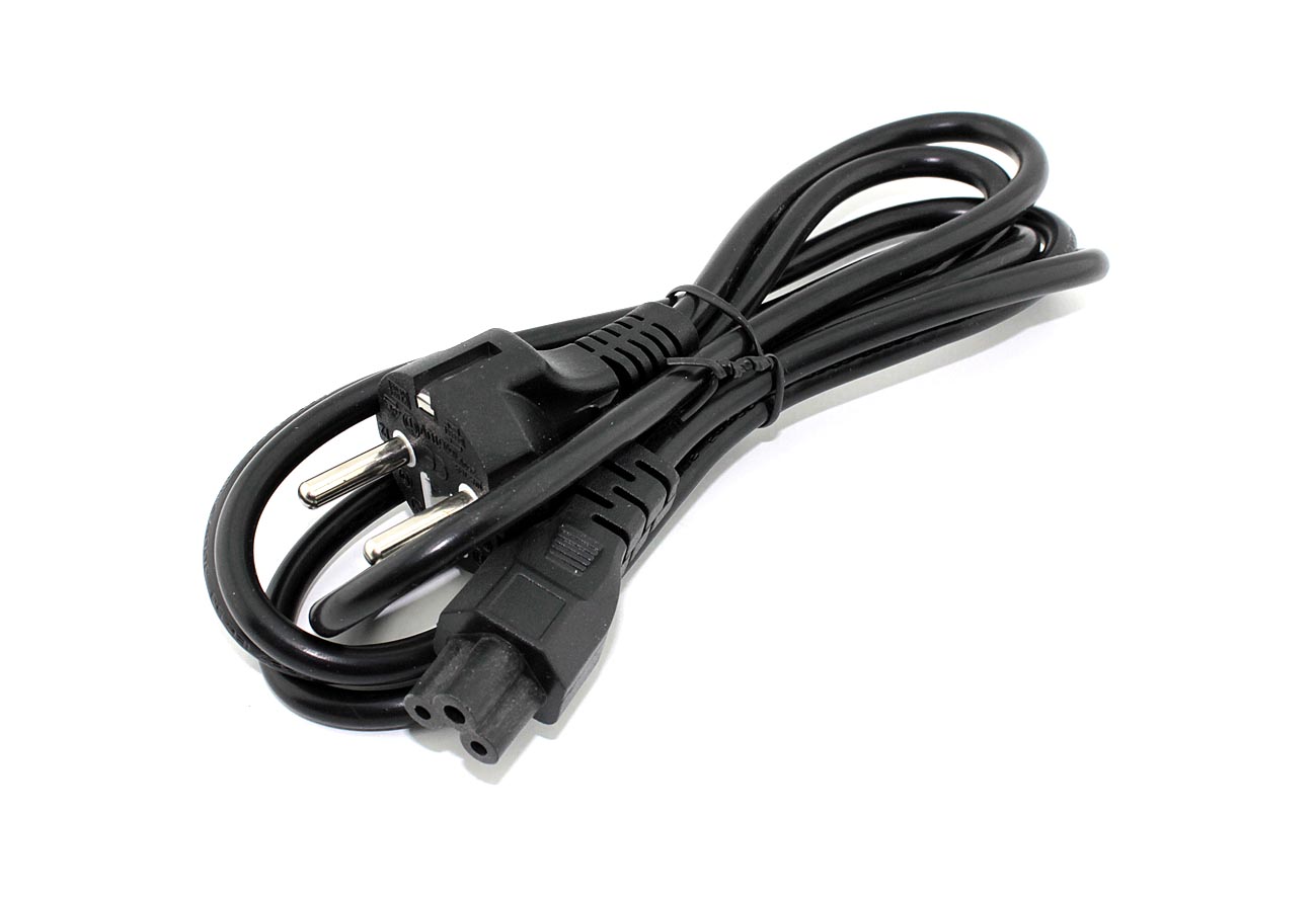 Кабель "Mickey Mouse" сетевой для блоков питания трехлепестковый 1.8м (0,75mm) черный