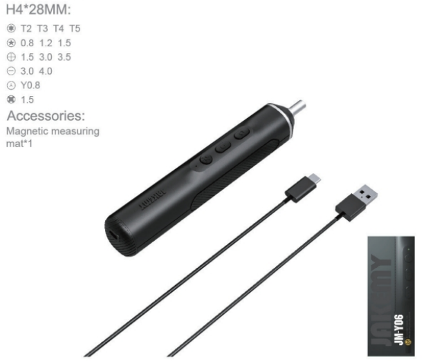 Отвертка электрическая с набором бит Jakemy JM-Y06