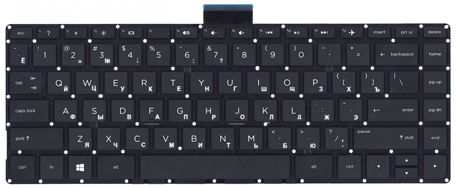 Клавиатура HP Stream 14-ax000ur без рамки, горизонтальный Enter, OEM