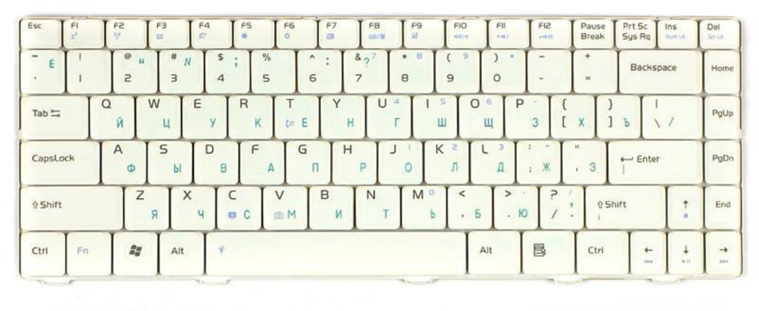 Клавиатура ASUS F80L белая, OEM