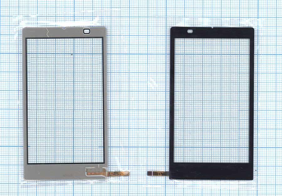 Сенсорное стекло (тачскрин) для Philips Xenium X809 черное