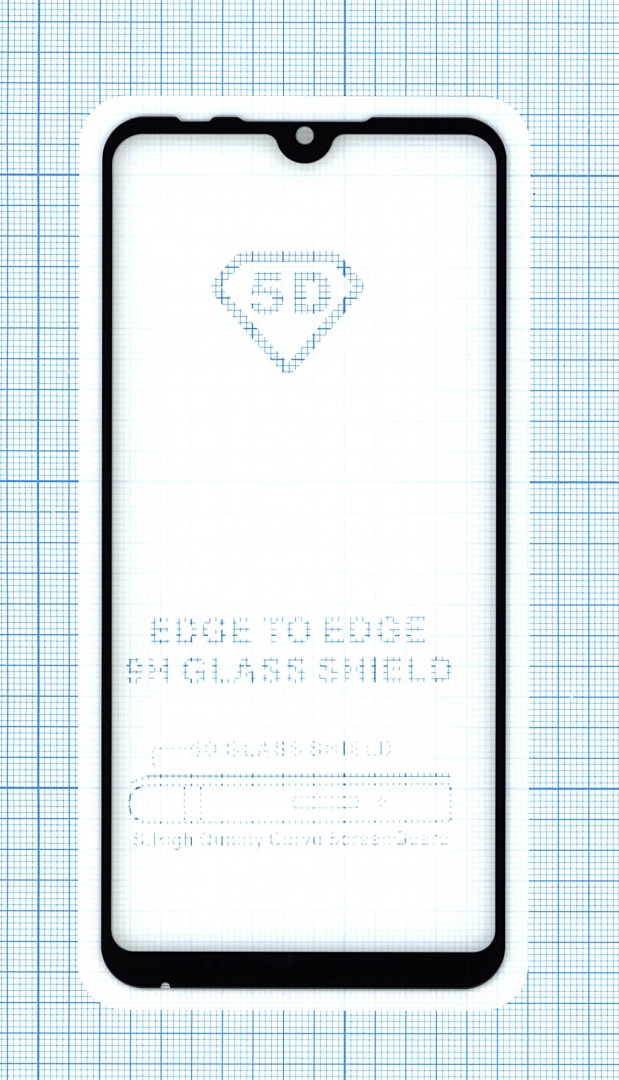 Защитное стекло "Полное покрытие" для Xiaomi Mi Play черное