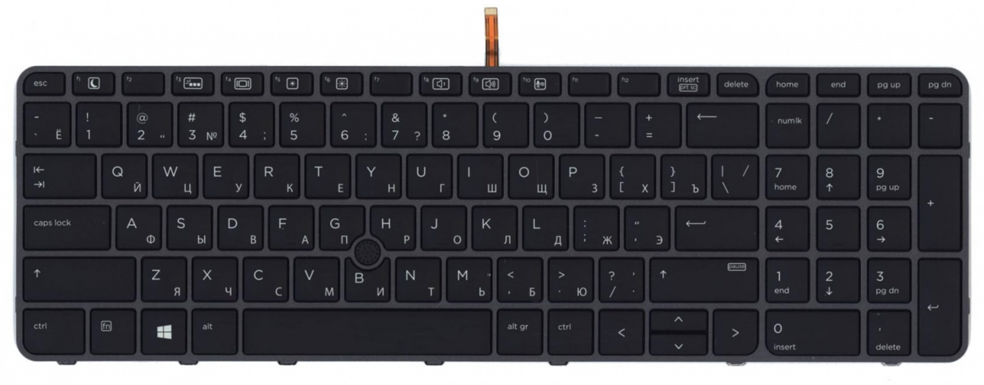 Клавиатура HP ZBook 15u G3 Y6J53EA с черной рамкой и подсветкой, OEM