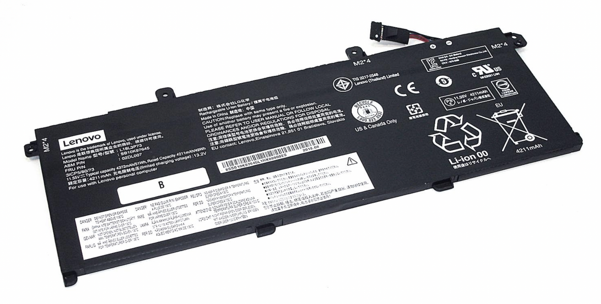 Аккумулятор Lenovo ThinkPad T490 20N2006CPB 11.55V, 4372mAh, Original