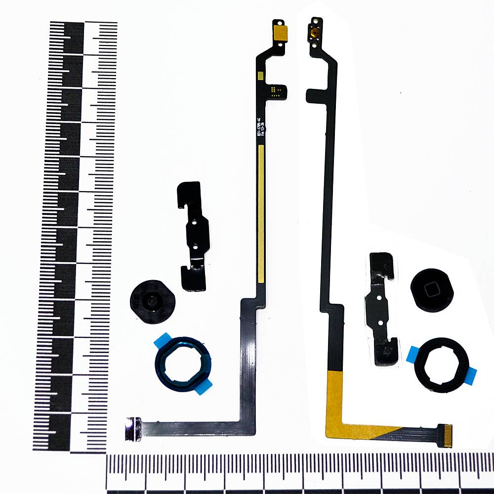 Шлейф iPad Air + кнопка "HOME" черный