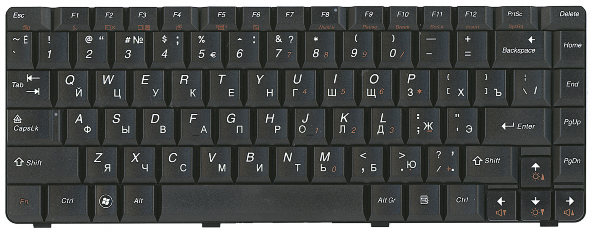 Клавиатура Lenovo IdeaPad U450P OEM