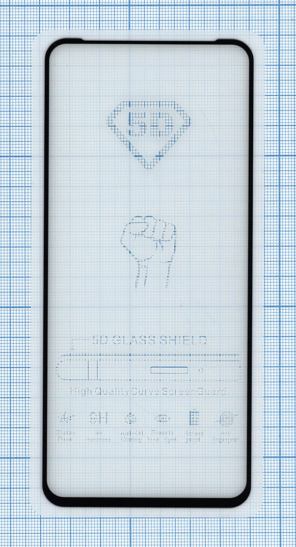 Защитное стекло "Полное покрытие" Huawei Honor 30s черное