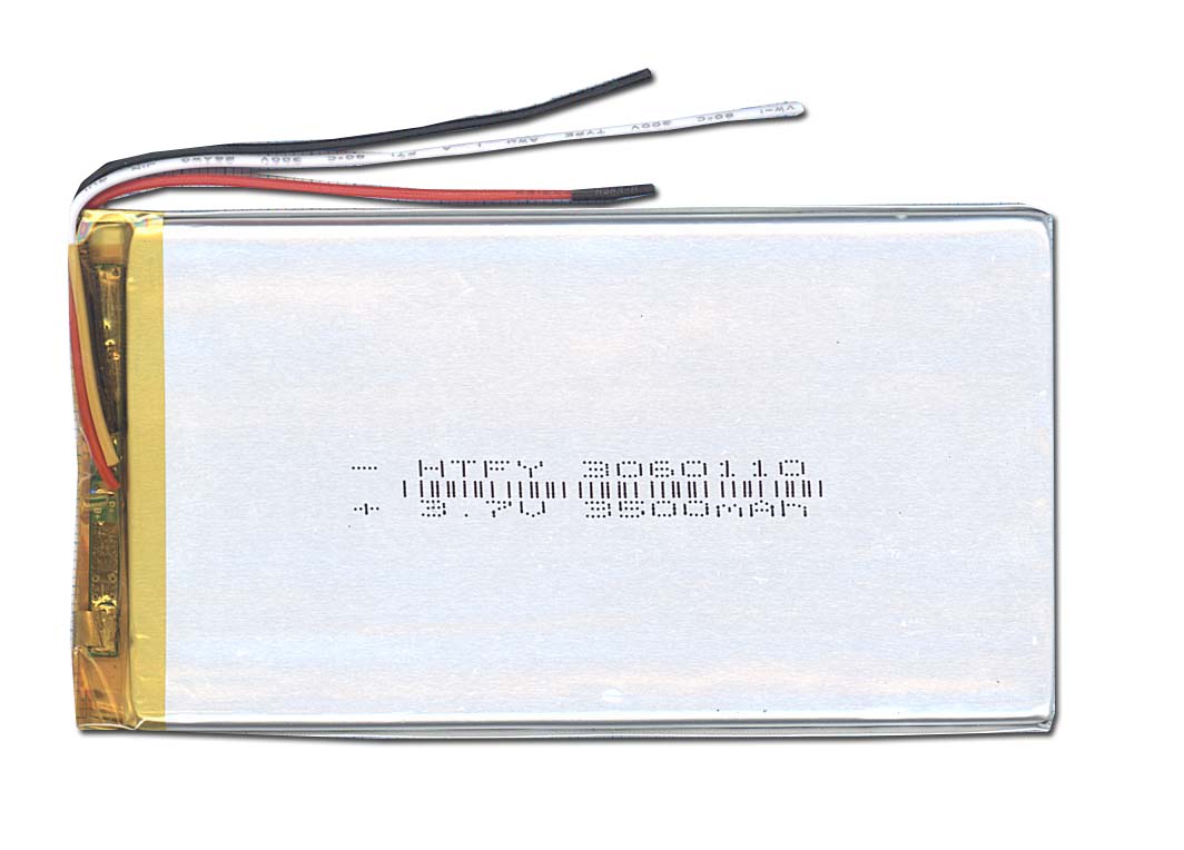 Аккумулятор Li-Pol (батарея) 3*60*110мм 3pin 3.7V/3500mAh