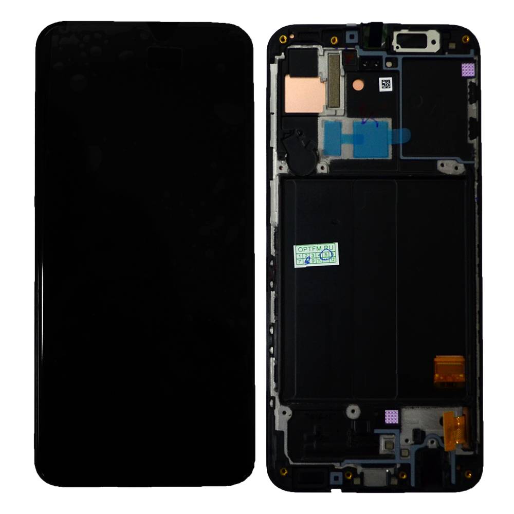 Дисплей Samsung SM-A405F/Galaxy A40 (2019)+ тачскрин в рамке черный Oриг 100%