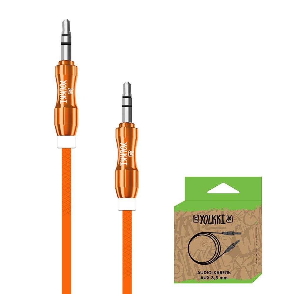 Кабель AUX YOLKKI Cymbals box оранжевый (1м)