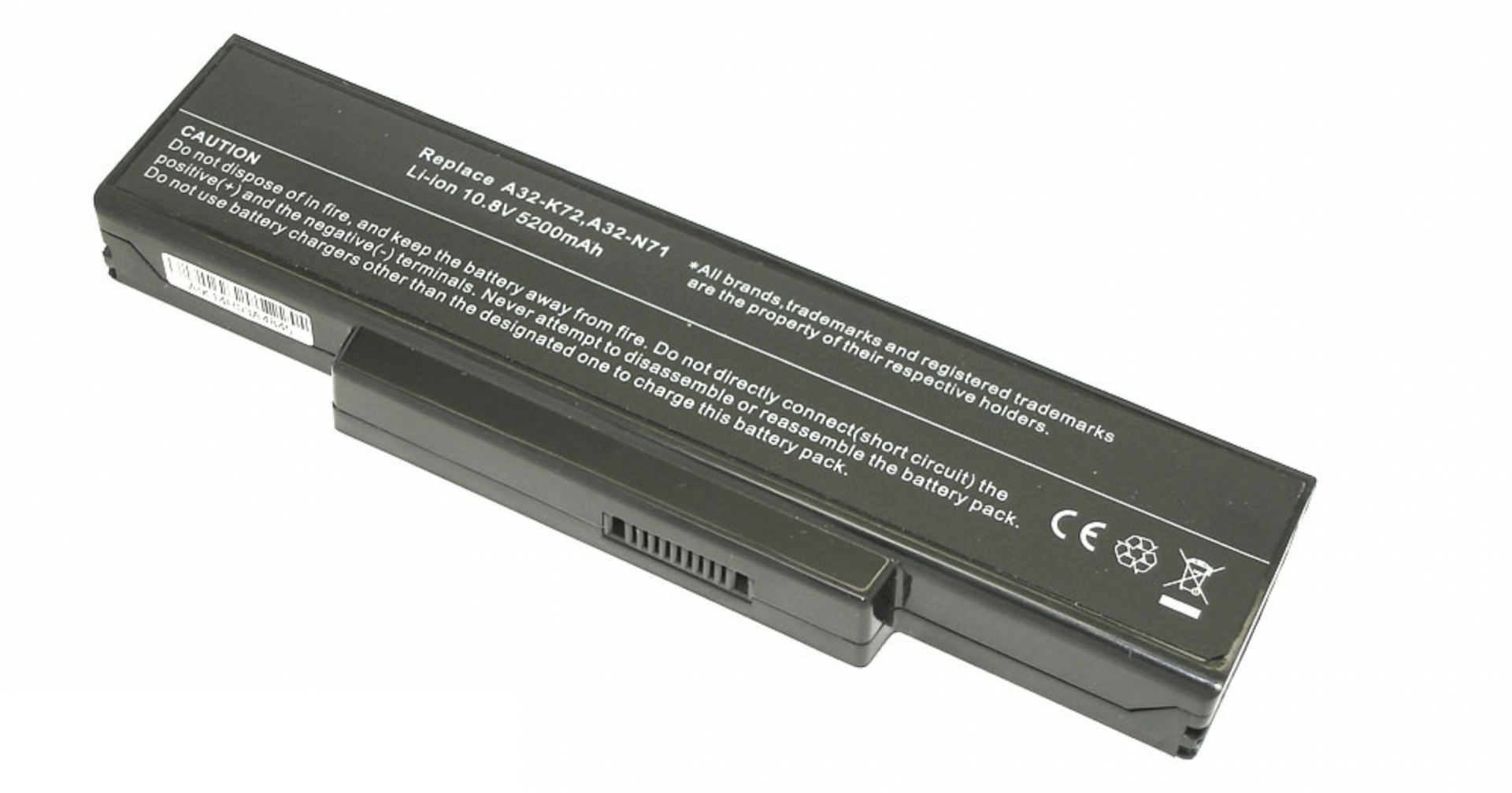 Аккумулятор ASUS A72 10.8V, 5200mAh, OEM